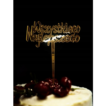 Topper Wszystkiego Najlepszego Akryl lustro