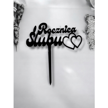 Topper Rocznica Ślubu Akryl lustro
