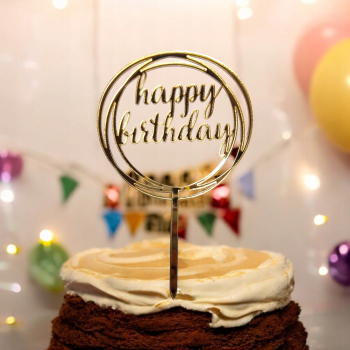 Topper Happy Birthday Akryl lustro Okazja